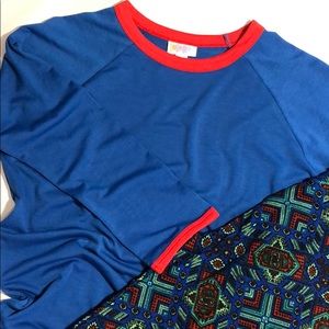 NWT LuLaRoe Randy Raglan Top XXS